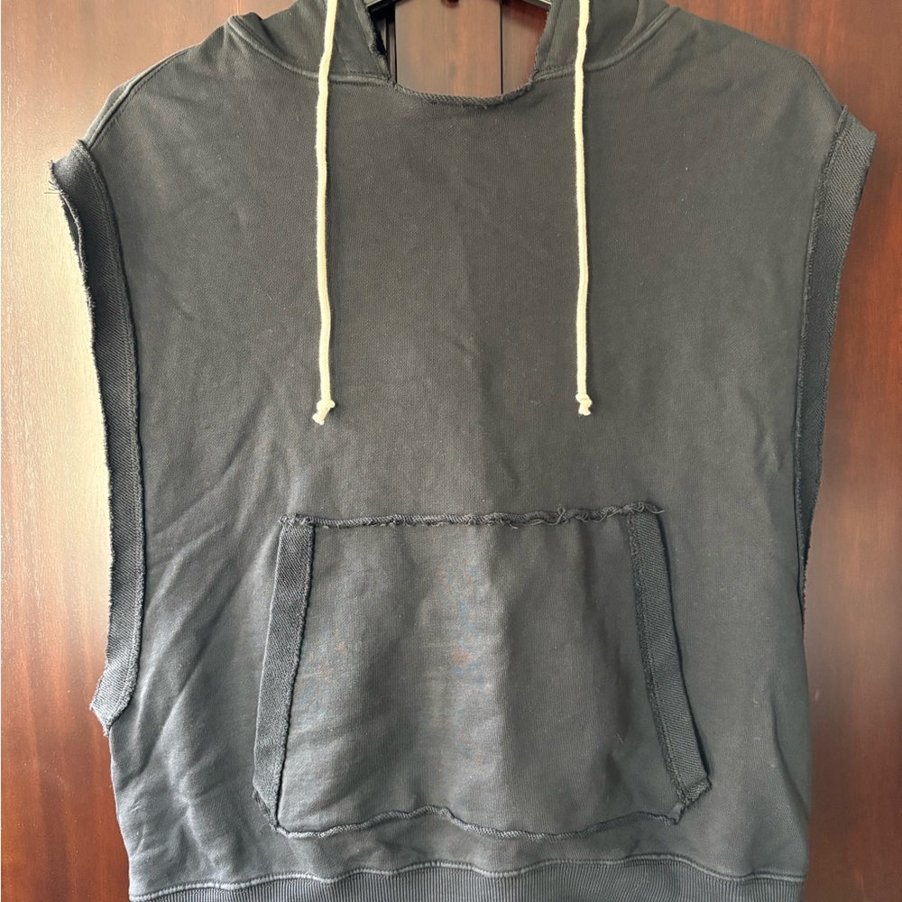 We The Free Black Sleeveless Hoodie